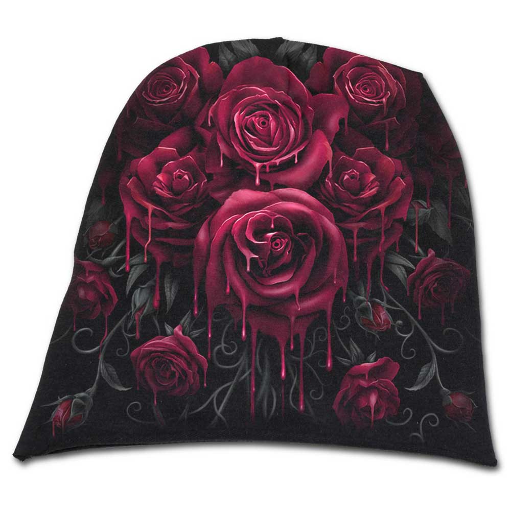 Spiral - BLOOD ROSE Mütze Beanie - Schwarz/Rot